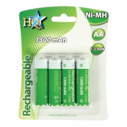 Batterij Oplaadbaar AA NiMH 1300mAh HQ b4pc