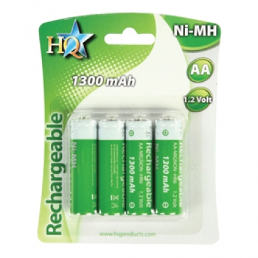 Batterij Oplaadbaar AA NiMH 1300mAh HQ b4pc